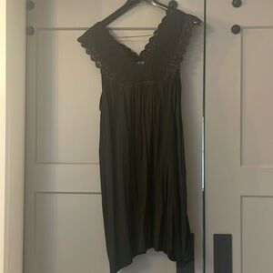 Small black mini dress.